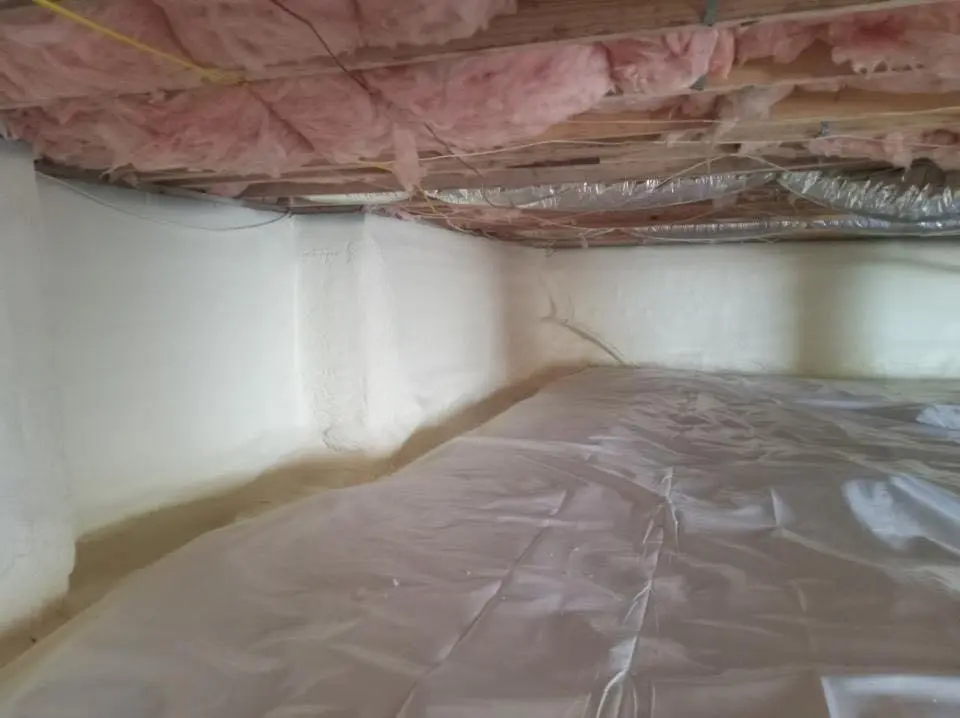 Crawl space encapsulation with closed-cell spray foam for Attic Insulation in Sandpoint